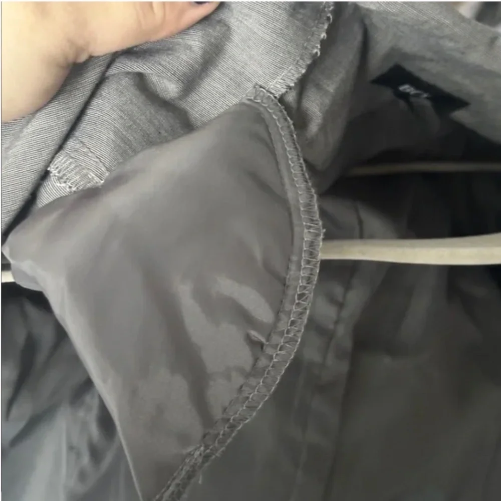 BCX Juniors Vintage Gray Grey Blazer Size Medium Cropped Y2K Retro 3/4 Sleeve - Picture 4 of 5